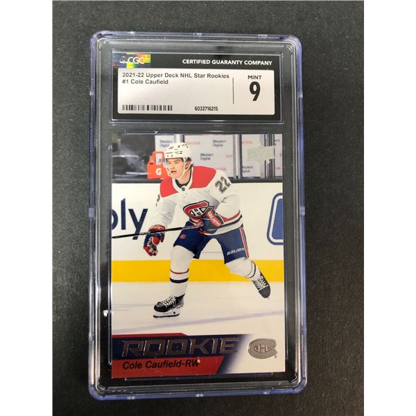2021-22 UD Cole Caufield Rookie - CGC 9 - Canadiens