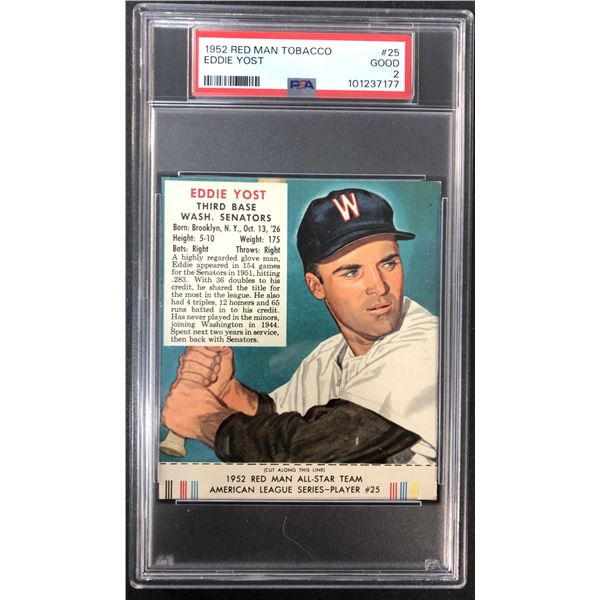 1952 Red Man - Eddie Jost PSA 2 - Senators