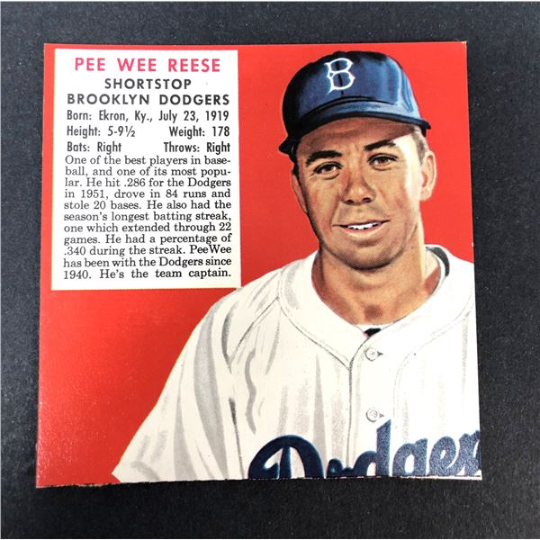1952 Red Man Tobacco - PEE WEE Reese - Dodgers
