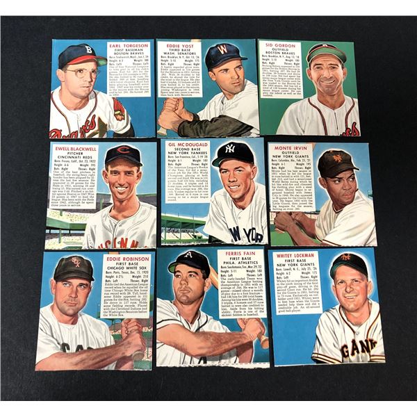 1952 Red Man Tobacco CARD LOT x9 - Irvin, Yost, Yankees
