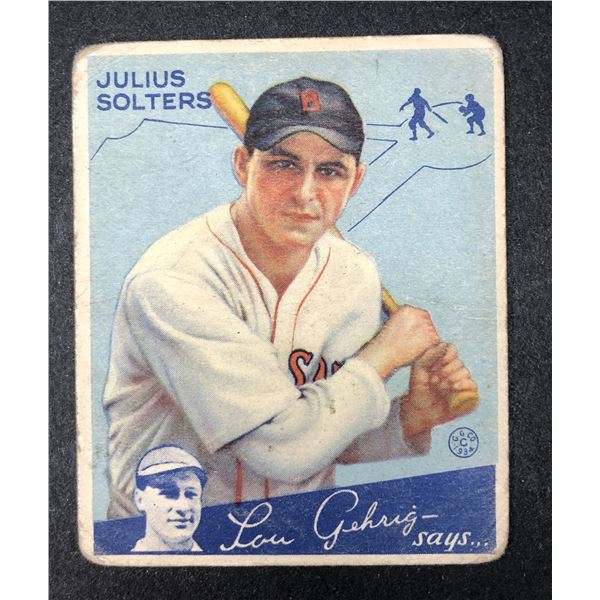 1934 Goudey - Julius Solters - Red Soxs