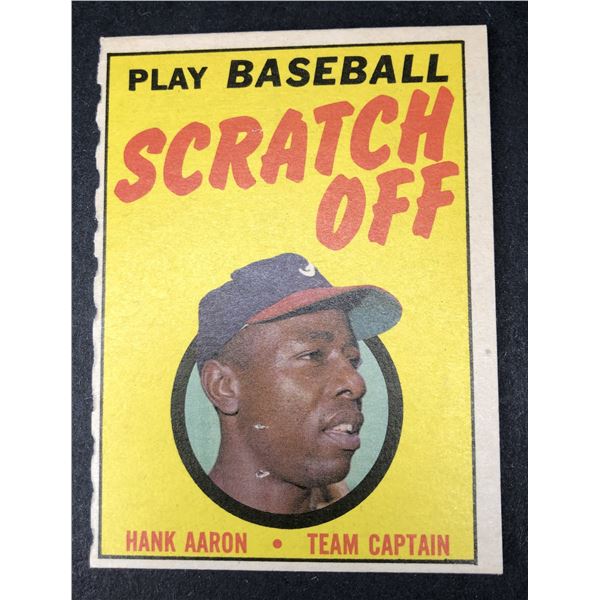 1970 Topps Scratch Off - HANK AARON - Braves