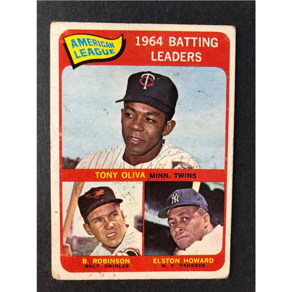 1965 Topps Batting Leaders - Oliva, Robinson, Howard 1