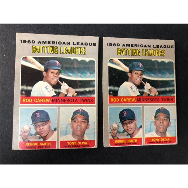 1970 OPC - AL Batting Leaders x2 - Carew, Oliva 62