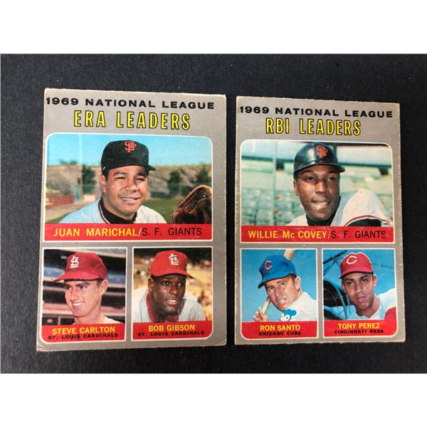 1970 OPC - NL RBI & ERA Leaders - Carlton, McCovey, Gibson