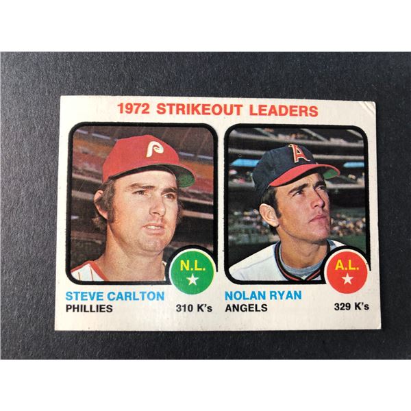 1973 Topps Strikeout Leaders - Nolan Ryan, Carlton