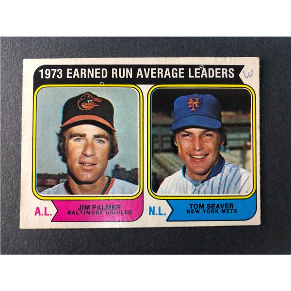 1974 OPC ERA Leaders - Palmer & Seaver
