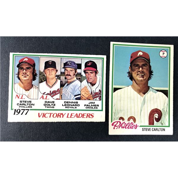 1977 OPC Steve Carlton x2 LOT - Phillies