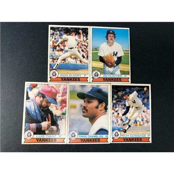 1979 OPC Yankees Lot x5 - Tiant, Gossage, Hunter