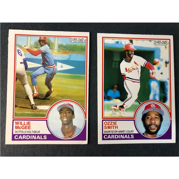 1983 OPC - OZZIE Smith & Willie McGee - Cardinals