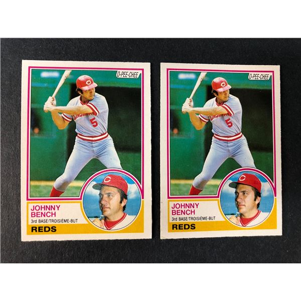 1983 OPC - x2 Johnny Bench - Reds