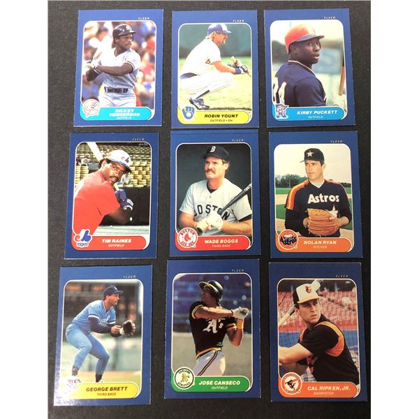 1986 Fleer MINI LOT x9 - Brett, Ryan,Henderson