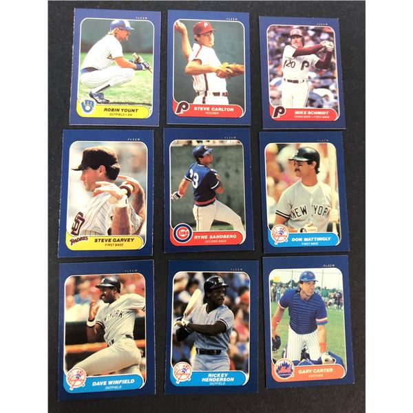 1986 Fleer MINI LOT x9 - Henderson,Sandberg, Schmidt