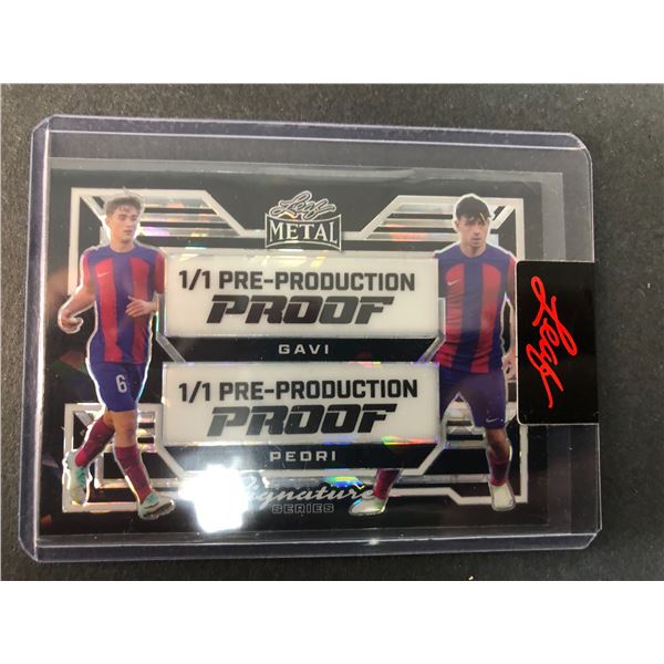 Leaf Metal GAVI & PEDRI 1/1 Proof - Barcelona