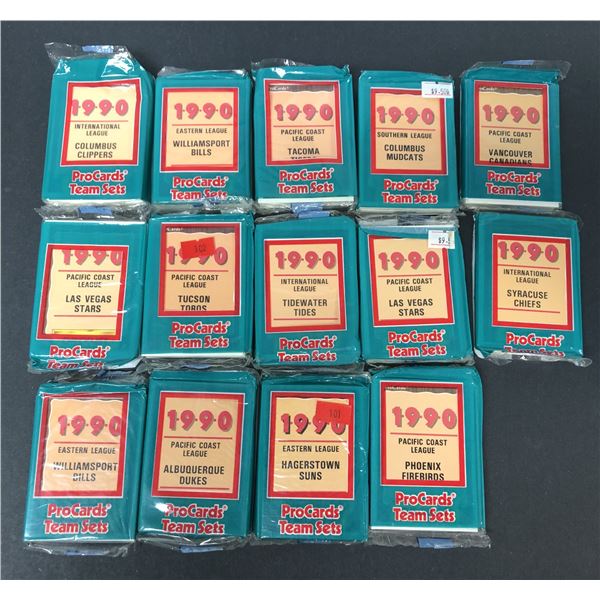 1990 ProCards x14 MINOR BASEBALL Team Sets - Sealed