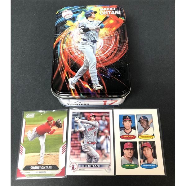 Shohei Ohtani Tin w/ 3 Cards - Dodgers Angels