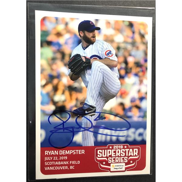 Ryan Dempster AUTOGRAPHED 5x7 Card - Cubs w/ COA