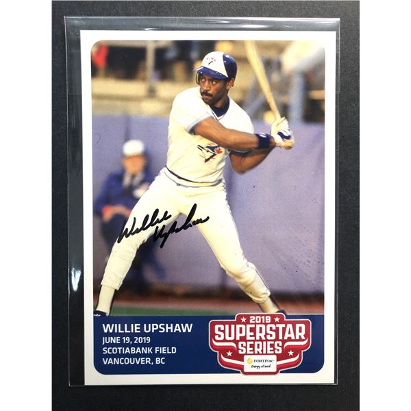Willie Upshaw 5x7 AUTOGRAPHED Card - Blue Jays w/ COA