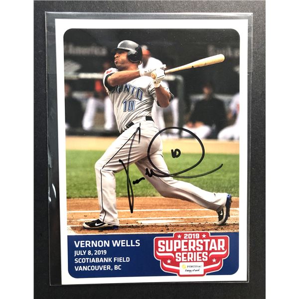 Vernon Wells 5x7 AUTOGRAPHED - Blue Jays w/ COA