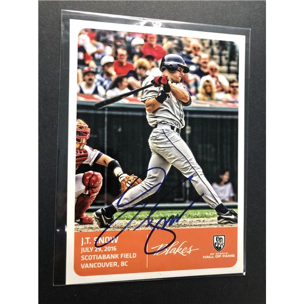 JT Snow AUTOGRAPHED 5x7 Card - Giants w/ COA