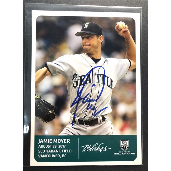 Jamie Moyer AUTOGRAPHED 5x7 Card - Mariners w/ COA