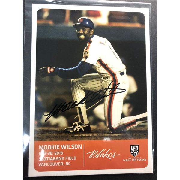 Mookie Wilson 5x7 AUTOGRAPHED Card - Mets w/ COA