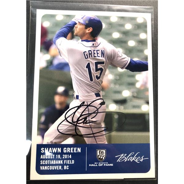 Shawn Green 5x7 AUTOGRAPHED Card - Dodgers w/ COA
