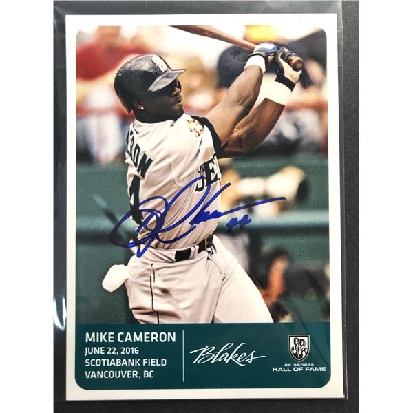 Mike Cameron 5x7 AUTOGRAPHED Card - Mariners w/ COA