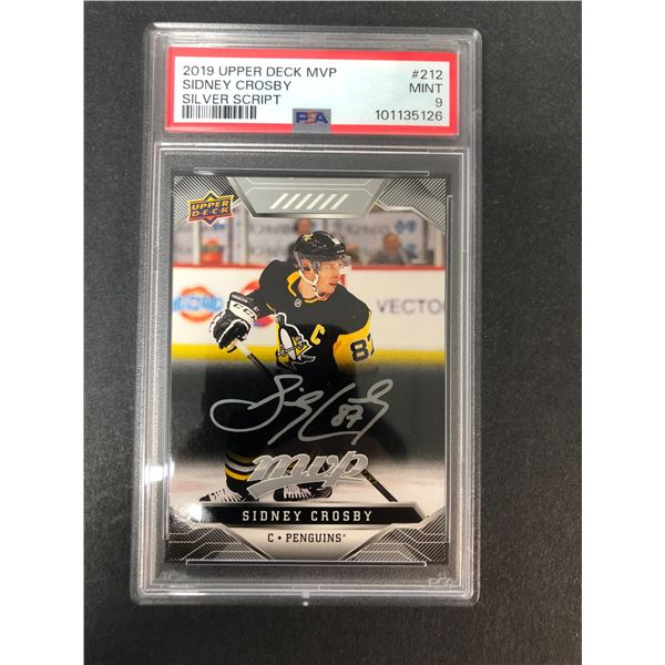 Sidney Crosby PSA 9 - 2019 UD MVP Silver Script - Penguins