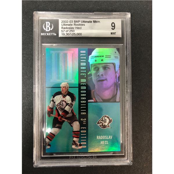 Radoslav Hecl BGS 9 - 2002-03 BAP Ultimate - Sabres