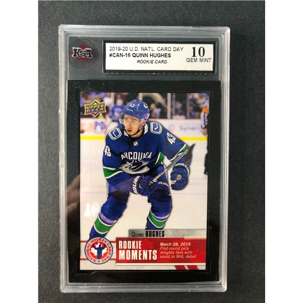 KSA 10 GEM Quinn Hughes - 2019-20 NHCD Canucks