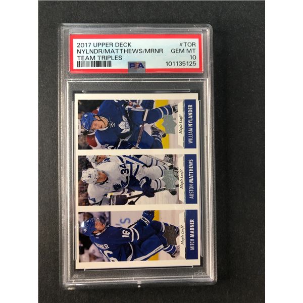 PSA 10 Nylander / Matthews / Marner - 2017 UD Team Triples - Maple Leafs