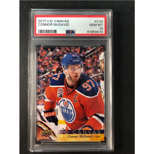 PSA 10 Connor MCDAVID - 2017 UD Canvas - Oilers