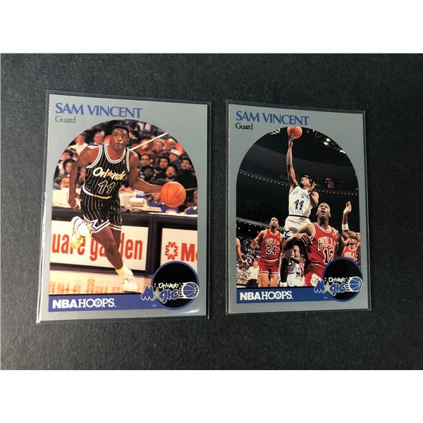 1990-91 Sam Vincent JORDAN ERROR Card w/ Corrected Version