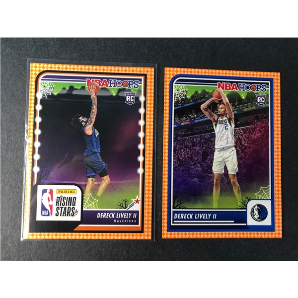 2023-24 Hoops Haunted Dereck Lively II ORANGE ROOKIE Lot x2