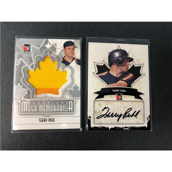 Terry Puhl Autograph & Game Used LOT - Astros Canadian