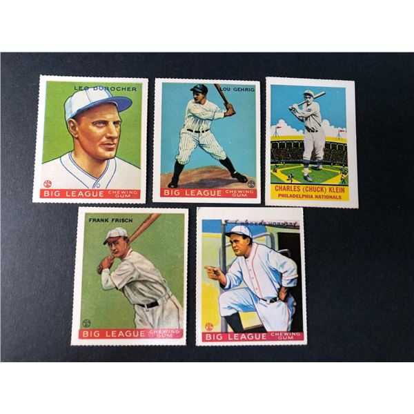 Dover 1934 Big League Reprints Lot x5 - Gehrig, Hornsby