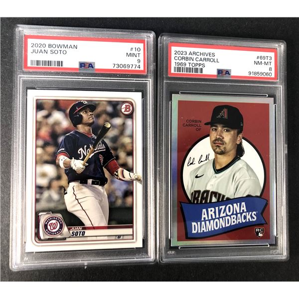 Juan Soto & Corbin Carroll PSA GRADED Lot