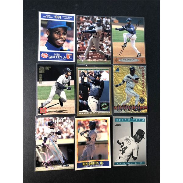 Ken GRIFFEY Jr. Card LOT x 9 - Mariners