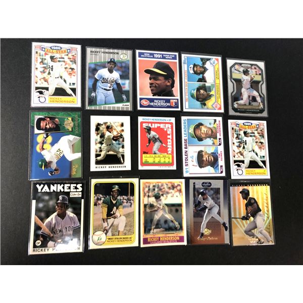 Rickey Henderson LOT x14 - 1981 - 2021