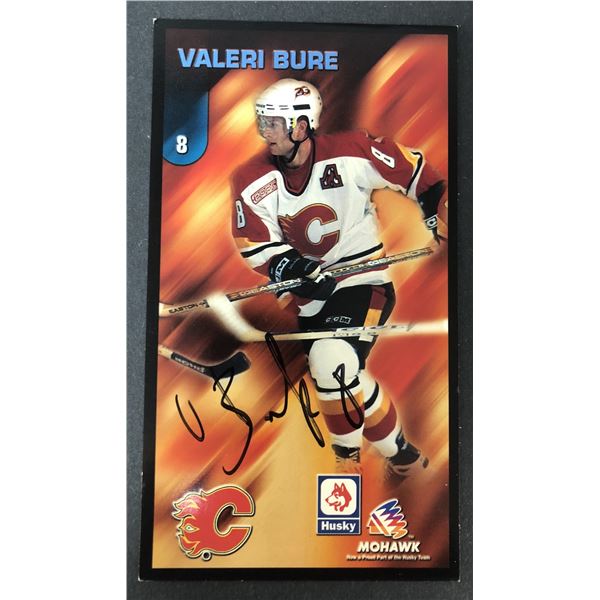 Valeri Bure AUTOGRAPH Mohawk Card - Flames