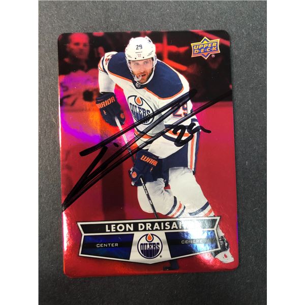 Leon DRAISAITAL Hand Signed Card - Oilers