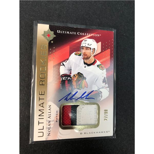 2024-25 UD Rookie Patch AUTOGRAPH - Nolan Allan - /99 Blackhawks