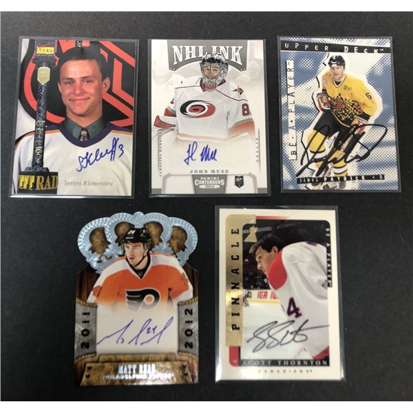 Hockey x5 AUTOGRAPHED Certified Cards