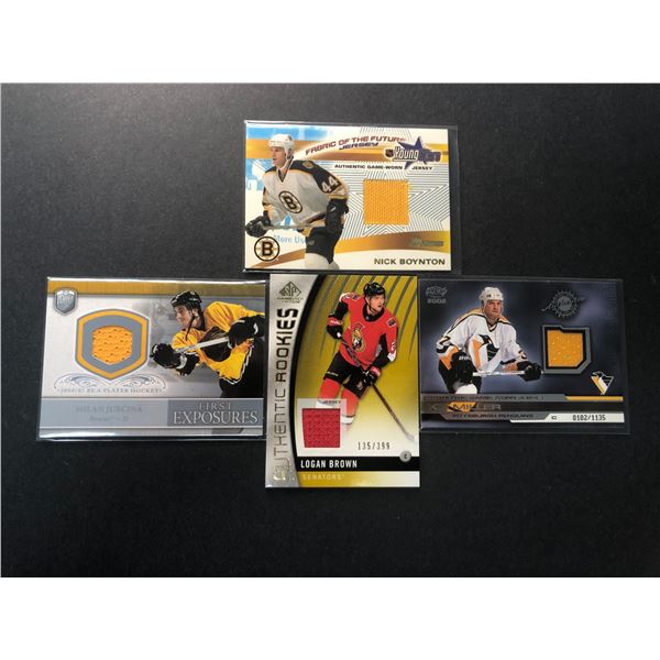 Hockey LOT x4 Game Used Cards