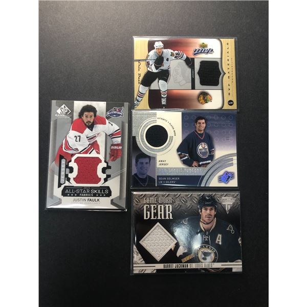 Hockey LOT x4 Game Used Cards