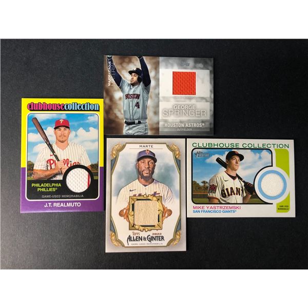 Baseball GAME USED Cards Lot x4 - Springer, Marte