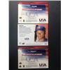 Image 2 : Team USA Game USED Cards x3 - Giambi, Oswalt