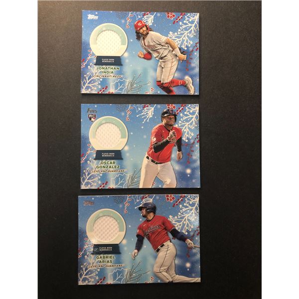 2023 Topps Holiday RELICS LOT x3 - India, Arias