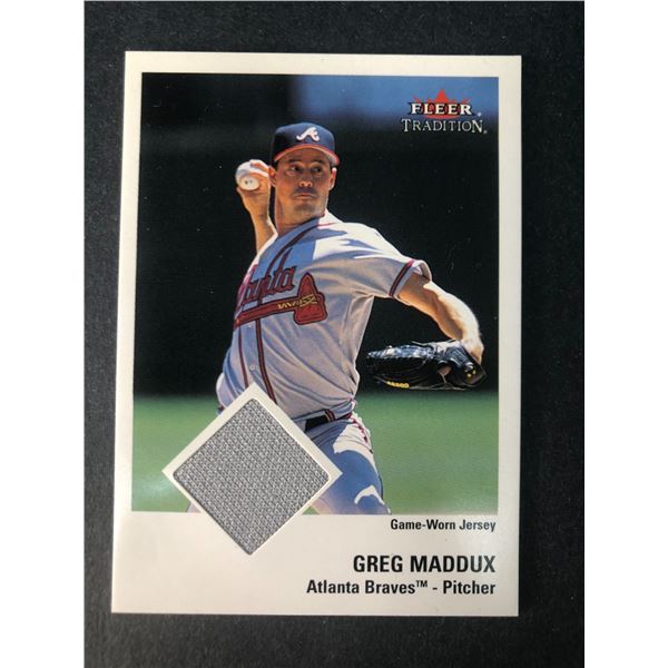 Greg Maddux GAME USED Card - Braves